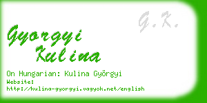 gyorgyi kulina business card